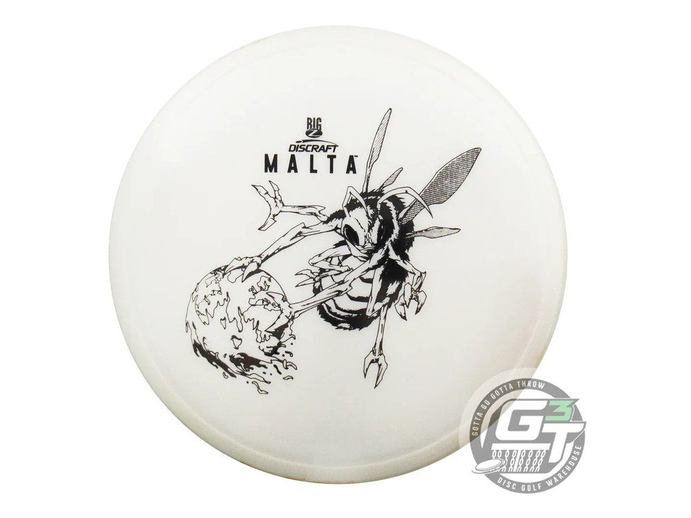 USED Discraft Big Z Malta 174g White Black Stamp Midrange Golf Disc