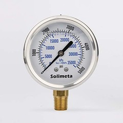 2-1/2″ Dial Size, Oil Filled Hydraulic Pressure 0-5000psi/kpa Lower Mount