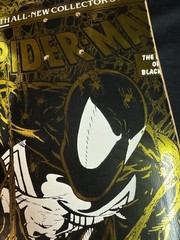SUPER RARE Spiderman Gold Holofoil Black Suit HUF Skateboard Deck Marvel Comics
