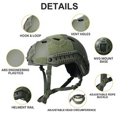 Tactical Airsoft Helmet with Full Face Protective Mask kit for Hunting Cosplay