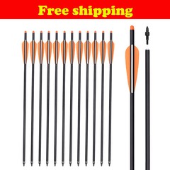 6/12PCS Carbon Arrows Bolts Archery Bow Outdoor Hunting for Crossbow 16-22″ US