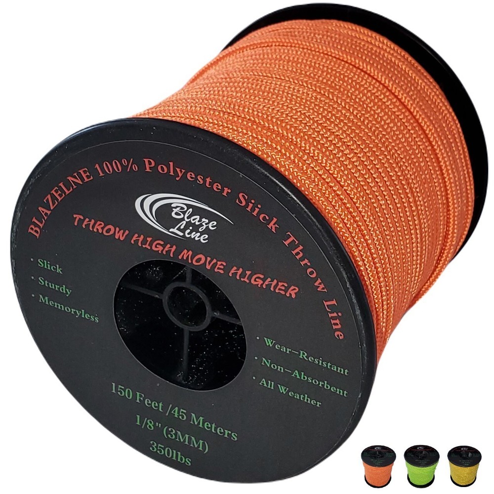 Arborist Climbing Throw Line 3 mm (1/8 in) 150 ft Spool Cord 350 lbs Tensile