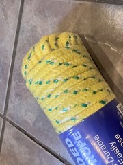 Braided Utility Rope 3/8″ x 100′ – Multifilament Polypropylene (yellow)