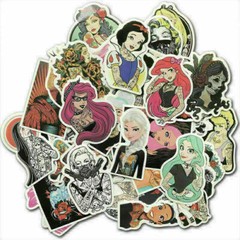 50pc Sexy Tattoo Girls, Punk Goth Sticker Pack, Vinyl Decal Bomb Lot, PVC, JDM
