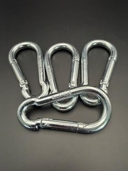 4 Pack 5/16″ Snap Hook Carabiners 500 LBS WLL Zinc Plated Steel $12.99