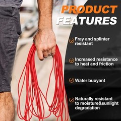 Utility Diamond Braided Rope 45′ – 30lbs Strength for Marine, Fishing & Outdoor