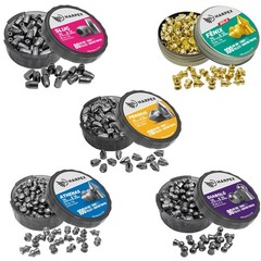 Harpex .25 Cal Airgun Pellets Kit – 5 Tins Variety Pack, Pointed & Domed Lead