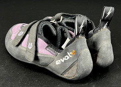 Evolv Trax XT-5 Rock Climbing Shoes Womens 8.5 Purple Black Made In USA (GG)