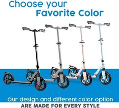 Extra-Wide Kick Scooter with Front Suspension – 264 lbs Max Load Capacity