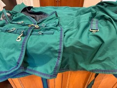 Schneider’s Vtek CHALLENGER Lightweight 84” Turnout Sheet GREEN SMALL REPAIR