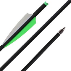 12x Crossbow Bolts Carbon Shafts ID 7.6mm /Lighted nocks Set for Archery Hunting