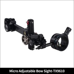 Compound Bow Sight 1Pin 0.019″ Archery 4X 6X 8X Lens Carbon Rod Micro Adjustable