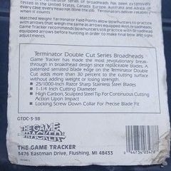 Game Tracker Terminator Double Cut 3 Blade Broadhead 125 Grain 1 1/4″ Gold