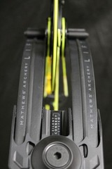 Mathews Lift 29.5 – Black – 55# – 25″ – Flo Yellow Strings – 3/16″ Total Peep