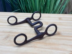 Vintage Short Shank Ported Western Small Horse Pony Bit ~ 4 1/2″ Mouth