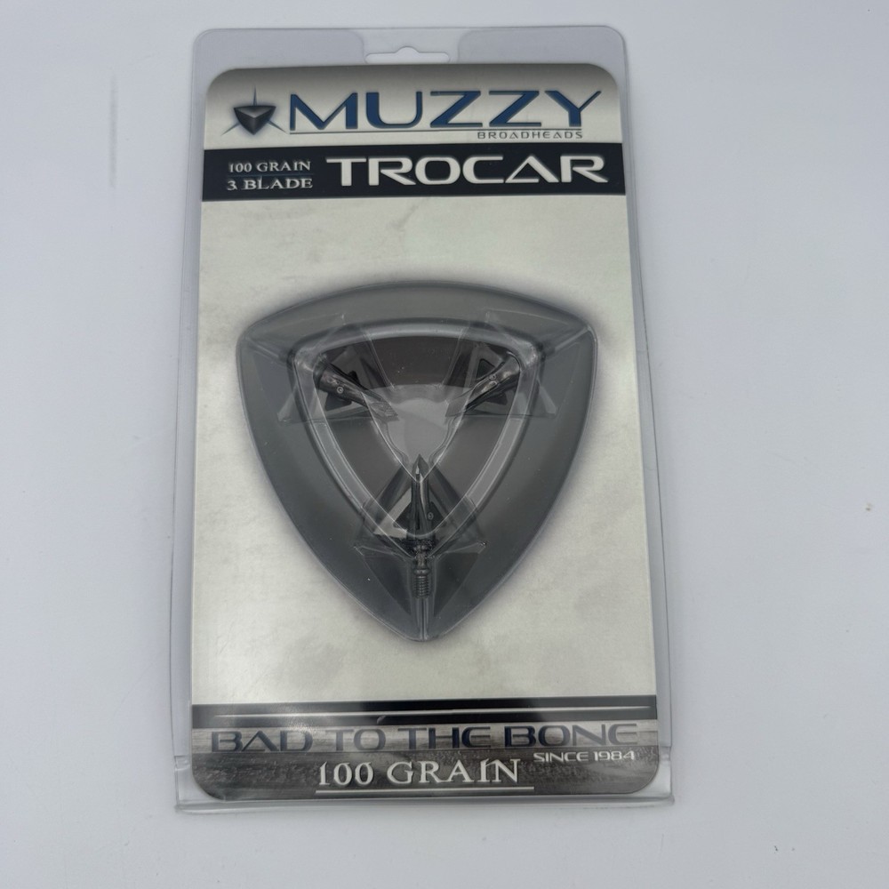 1 pack Muzzy 3 BLADE Trocar 100 Grain Archery Hunting Fixed Broadhead
