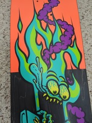 Santa Cruz Tom Remillard Lit AF Reissue Shaped Skateboard Deck Yaia Art