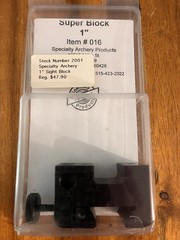 SPECIALTY ARCHERY 1” SUPER BLOCK BOW TARGET SIGHT BLOCK # 016