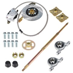US Go Kart ATV Live Rear Axle Kit + Brake Assembly +Sprocket Hub Drift Trike 32″
