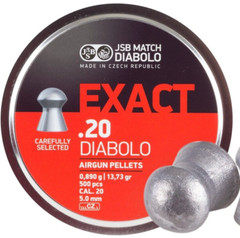 JSB EXACT DIABOLO 500 Count Premium DOMED Match 5mm .20 Caliber Pellets