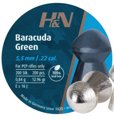 H&N Baracuda Green 200 Count 100% LEAD FREE 5.5mm .22 Caliber Pellets GERMANY