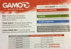 Gamo 632264454 PBA Raptor Pellets .177 Cal. 100 count