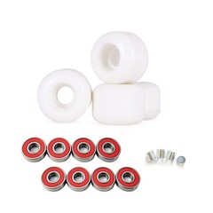Sport Skateboard Wheels Kit-4pcs 50mm X 35mm 83A White Soft Cru… FAST USA SHIP