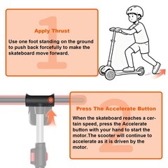Commugo Electric Scooter for Kid Light-Up Wheels Lean-to-Steer 5 mph 3-12 Years