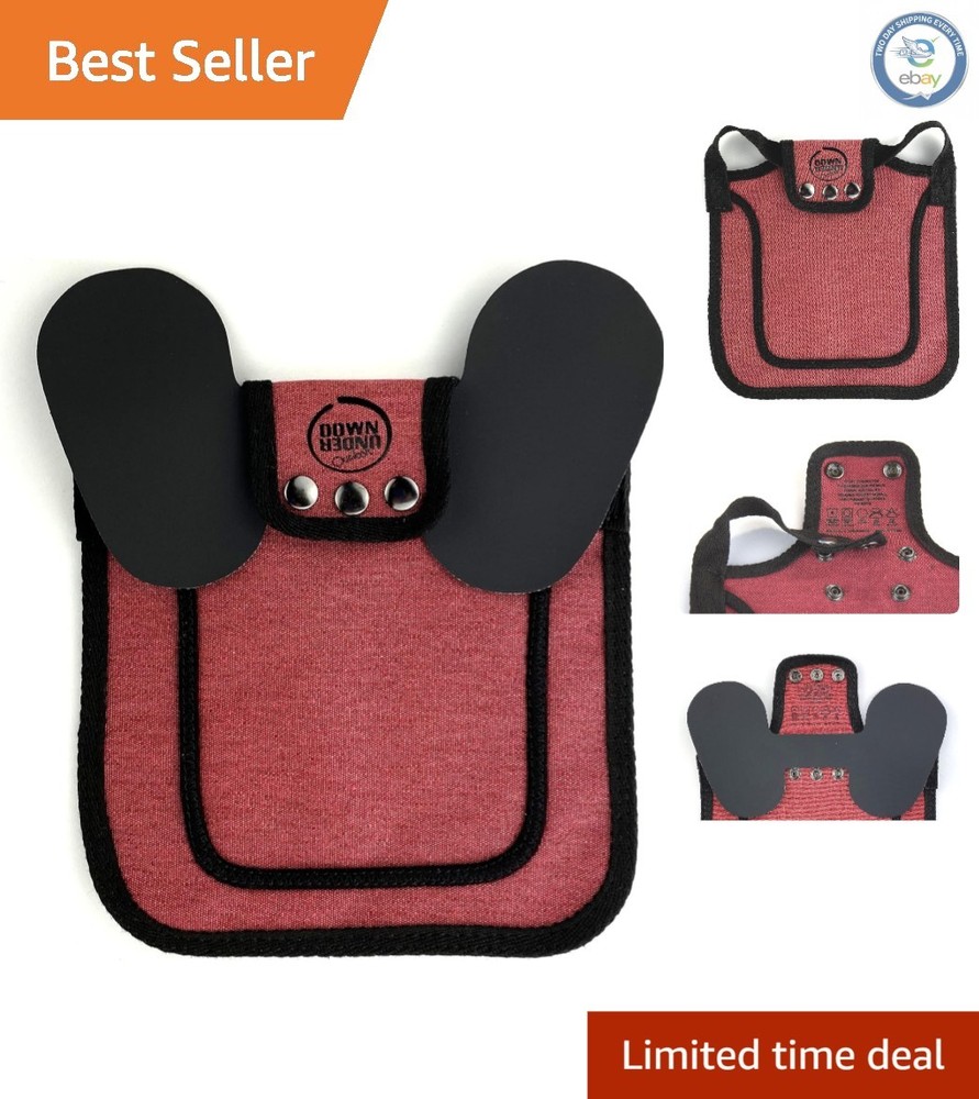 Rugged Burgundy Chicken Saddle for Standard Breeds – Feather Protection Included