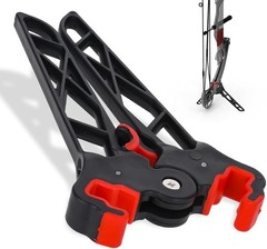 Folding Bow Stabilizer Stand with Removable Bipod for 4″, Black and red