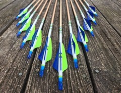 Premium wooden arrows for traditional archery 30-35# Douglas Fir
