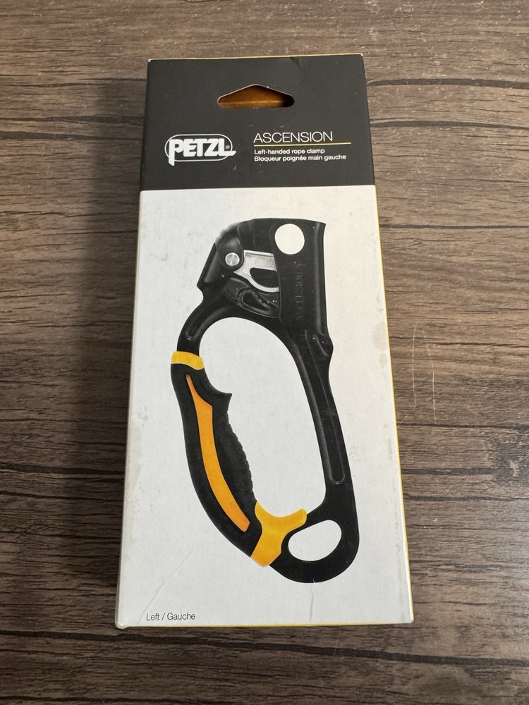 Petzl Ascension Ascender – Left Hand Rope Clamp Black/Yellow – New