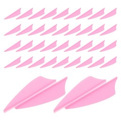 60 Pcs Archery Plastic Arrow Fletching Shield Shape Vanes Replacement Parts