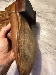 Vintage Justin 1470 Western Cowboy Boots Brown Leather Mens 8.5D US Ranch Rodeo
