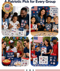 Patriotic Stickers Pack – 200 PCS Waterproof Vinyl USA Die Cut Stickers – Americ
