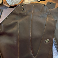 WOW SADDLE DRESSAGE FLAPS – custom color combo! Dark brown w/ black fixed block