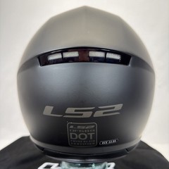 LS2 Track Party Helmet Matte Black Open Face Motorcycle XXL OF569 Clear Visor