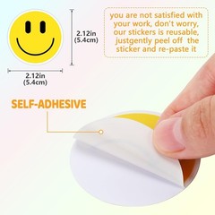 Waterproof Smiling Stickers 50PCS – Reusable PVC Decals for Laptops & Luggage