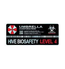 Resident Evil Umbrella Corp 5×2″ 3M Vinyl Waterproof Holographic Sticker