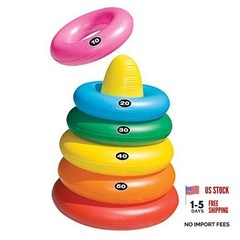 Giant Ring Toss Game Multicolor, 46-3/4inx54in 46-3/4inx54″