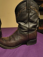 Vintage Tony Lama 2032 Shrunken Bull Shoulder Cowboy Boots Men’s US Size 10EE
