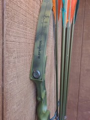 Bear Whitetail II Vintage Compound Bow Camouflage W/ Arrows And Broadheads Quive