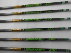 6 Gold Tip Hunter XT 300 Carbon Arrows! Custom White Dip Crest/Blazer Vanes