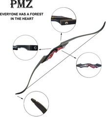 PMZ Archery 60″ Takedown Recurve Bow 45lbs Traditional Hunting Bow