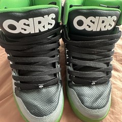 Osiris NYC 83 Men’s Skate Shoes, Black/Charcoal/Green, Size 13