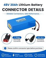 48V 20Ah Lithium Battery Pack Rechargeable for 48V Electric Bicycle System