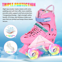 Roller Skates, Adjustable Roller Skates with Light up Wheels for Girls Boys Teen