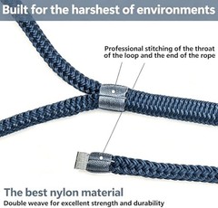 4 Pack 3/8″ x 15’ Boat Dock Lines for Boat & Pontoon, Premium Marine- Grade D…