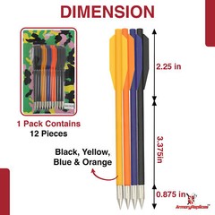 Pistol Crossbow Bolts -6.5 Inches -Set of 12 for Outdoor Hunting Target Practice