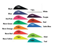36pk Bohning 2″ Blazer Vanes Solid Colors Mix Two Solid Colors Your Choie